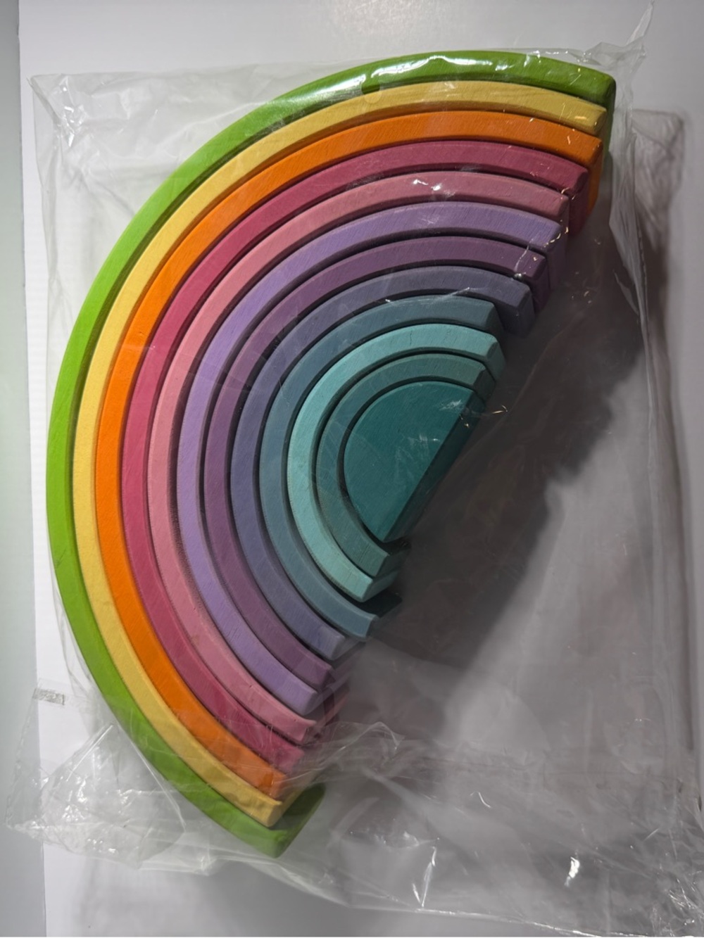Colorful Wooden Rainbow Stacker - Picture 6 of 10